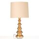 Bergbom's glazed ceramic table lamp gold model B-25 Sweden 960