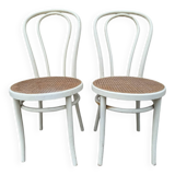 1920s caned bistro chairs