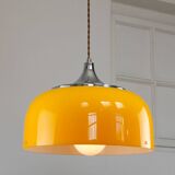 Space Age Yellow Pendant from Guzzini, 1970s