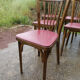 Lot of 6 chairs bistro Baumann No.12 red skai