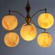 Vintage Marbled Glass Chandelier, 1960s–1980s, Czechoslovakia