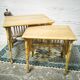 Rattan nesting tables