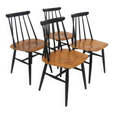 Set de 4 chaises scandinave ''Fanett'', Ilmari Tapiovaara, Suède, 1960