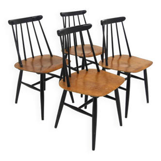 Set de 4 chaises scandinave "Fanett", Ilmari Tapiovaara, Suède, 1960