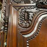 Norman wardrobe of ancient wedding. mahogany.