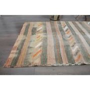 Striped Turkish Vintage Oushak Runner Handmade Wool Runner Rug 131x444