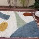 Handcrafted, colorful beni mrirt rug, size 150 x 250 cm