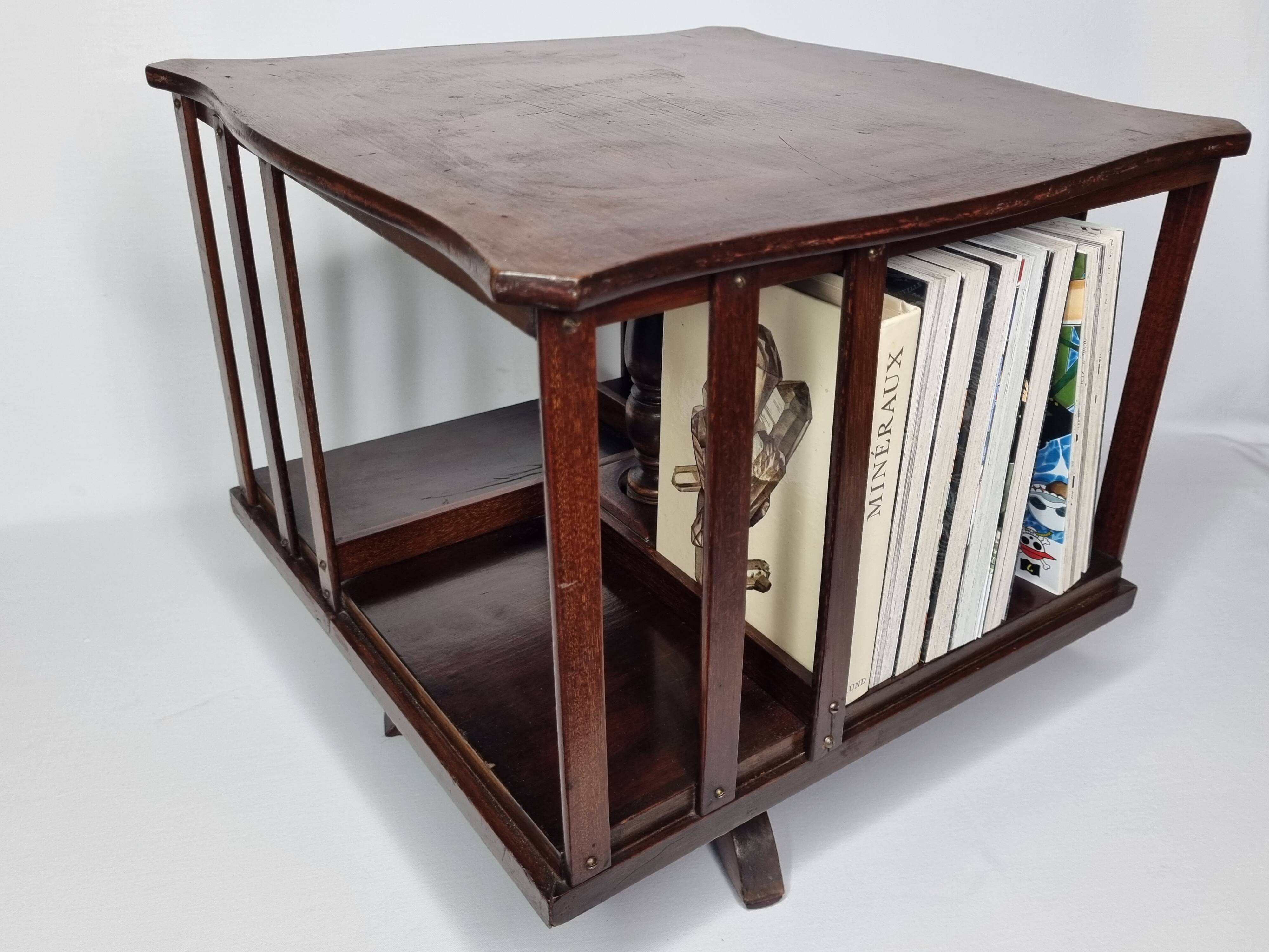 Small English style revolving table bookcase, 36 cm