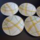 5 deep plates from Gien model "Sarabande" in good condition.