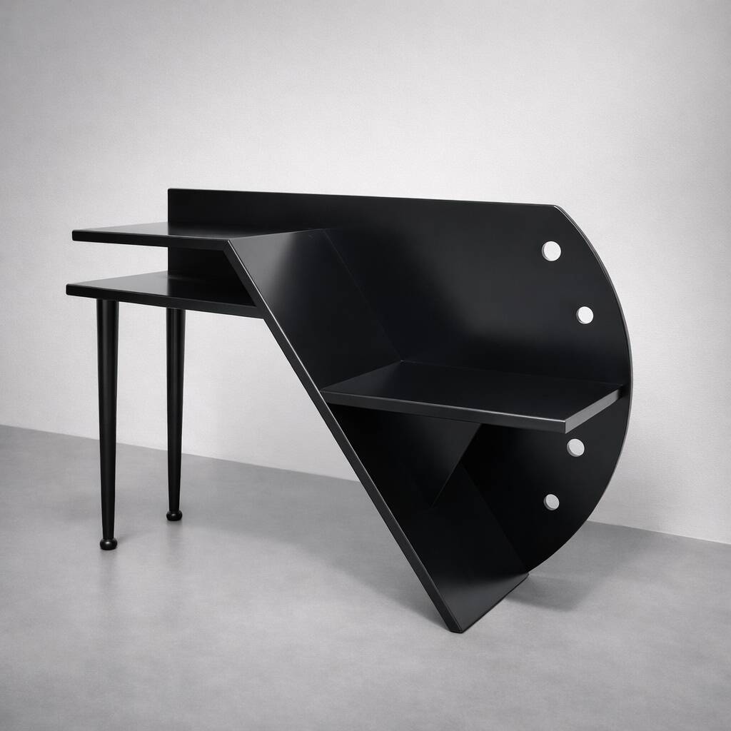 Paolo Pallucco Attr. Panchetta Con Tavolino E Portariviste Postmoderno