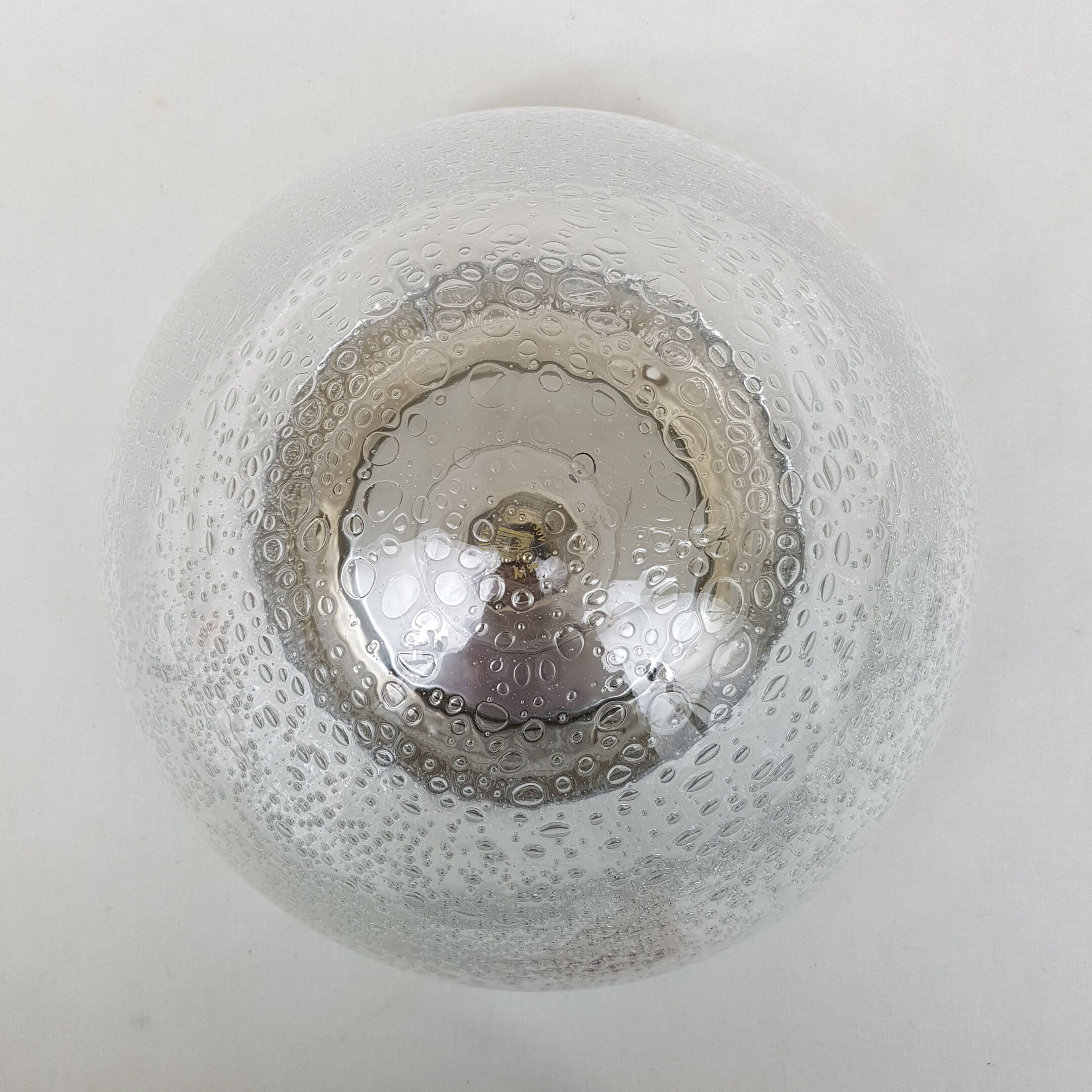Ceiling light bubble glass and chrome