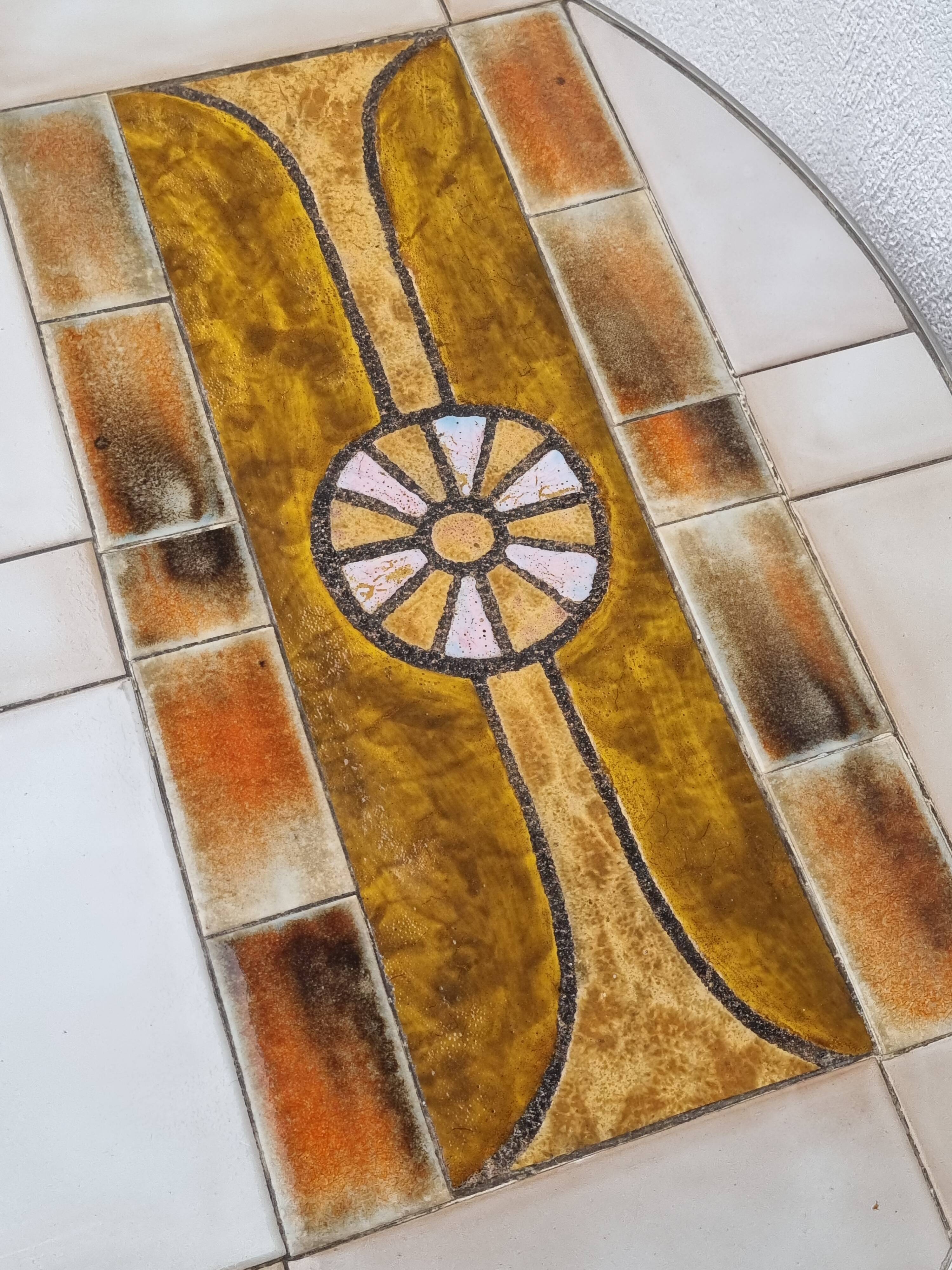 Jean Gregorieff Roche Bobois coffee table from the 70s, ceramic, 77 cm