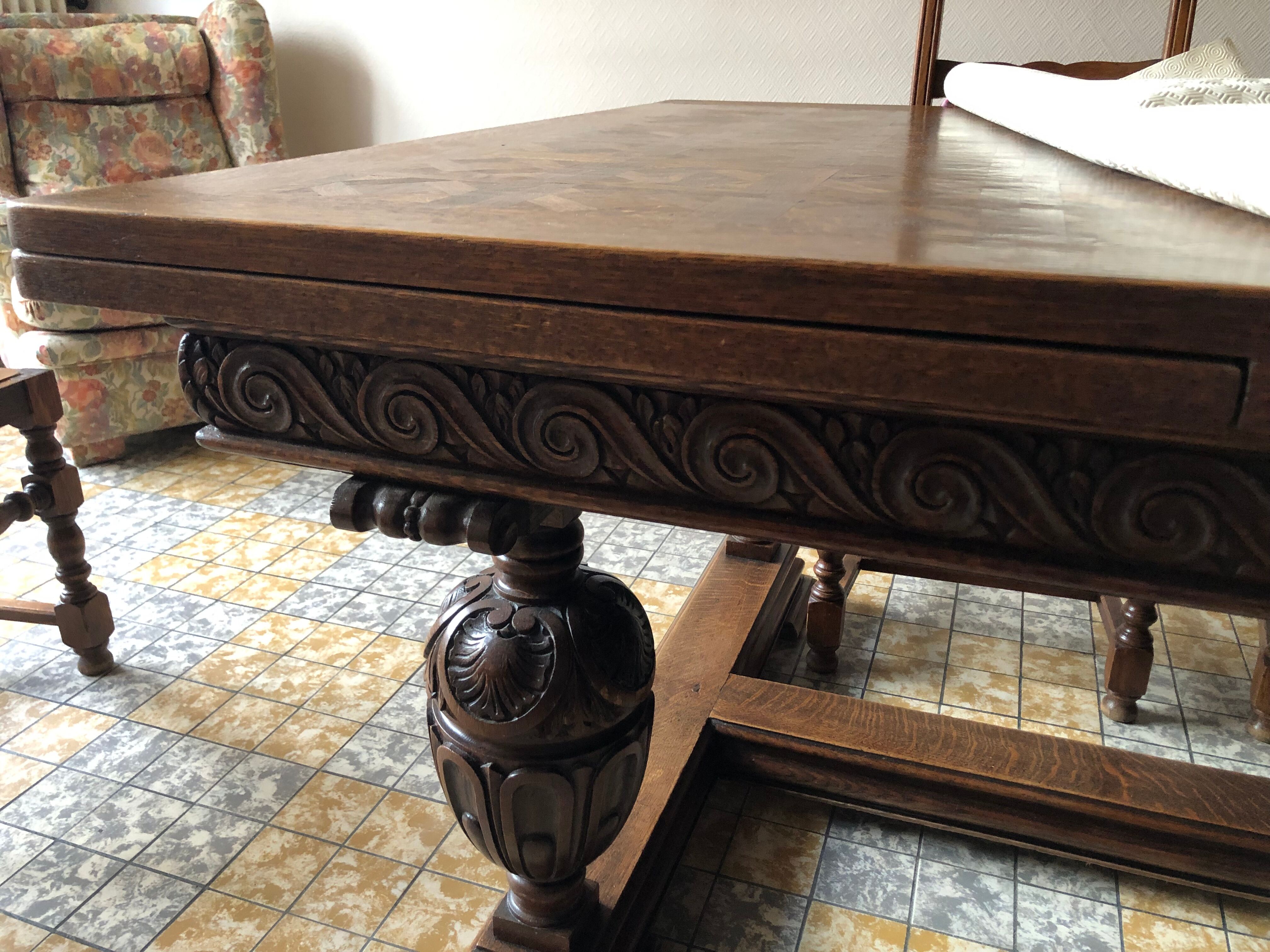 Vintage wooden dining room table
