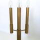 Vintage Three-Arm Brass Table Lamp with a Candelabra Design, Italy