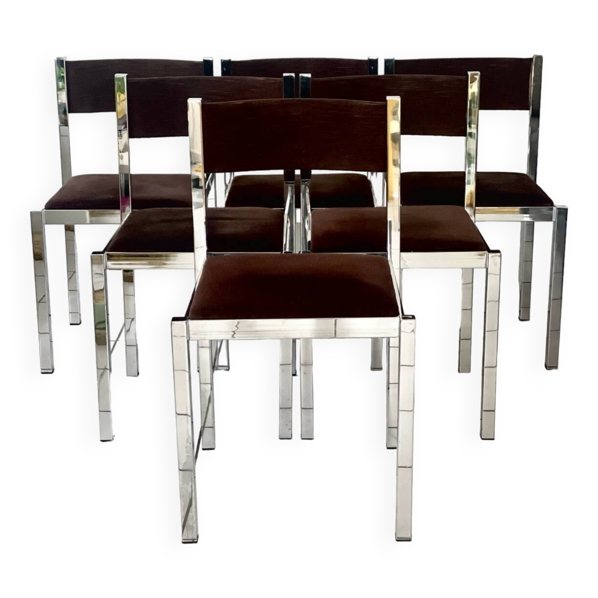 Set of 6 Roche Bobois 70 chairs