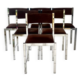 Set of 6 Roche Bobois 70 chairs