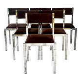 Set of 6 Roche Bobois 70 chairs