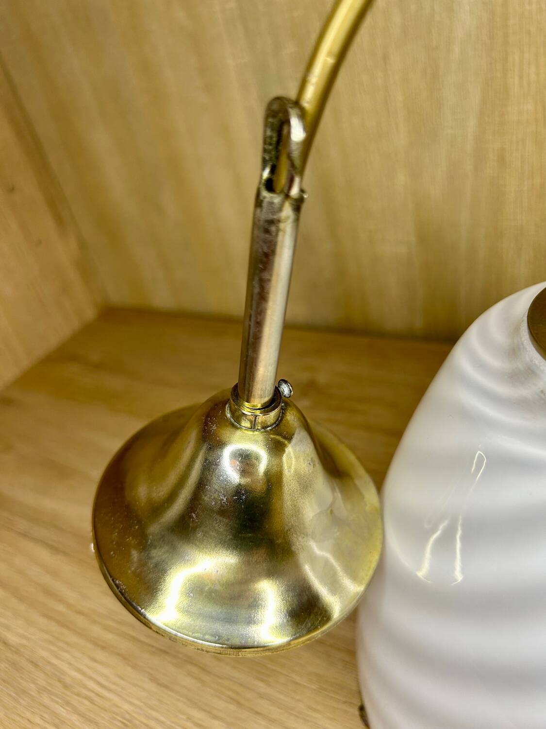 Lampe Suspension Murano Verre Blanc Et Caramel