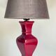 VINTAGE Chic Ceramic and Velvet LAMP