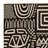 Handmade Modern Black and White Moroccan Shag Rug 150/250cm