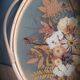 Rattan tray dried flowers