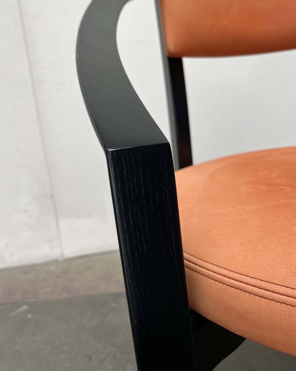 Postmodern German Chair Model Nostro in Leather by Andreas Weber for Rosenthal Einrichtung, 1980s