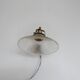 Pair of brass and glass wall sconces