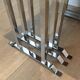 Set of 3 nesting tables in exotic wood and chrome