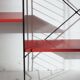 Tomado shelf in coloured metal floor shelves from 1958.