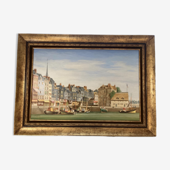 Painting by Pierre Bazire, honfleur