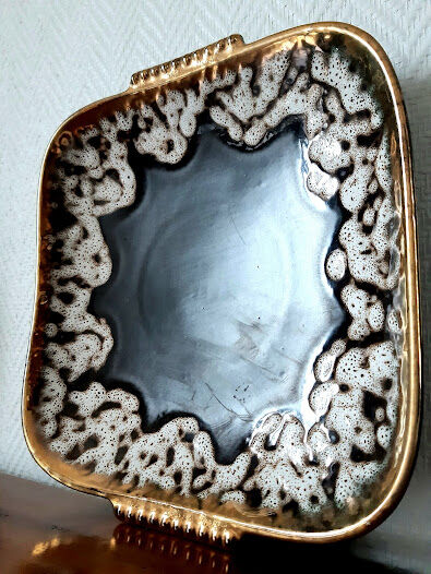 Ceramic cup fat lava style Vallauris 1960