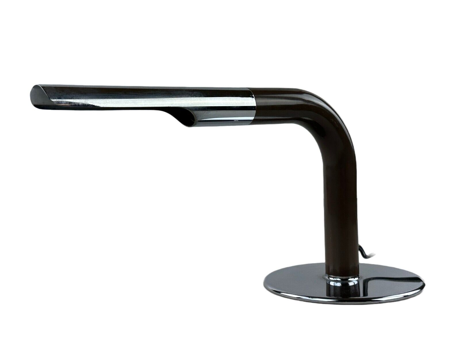 60s 70s table lamp Ingo Maurer Gulp tube lamp chrome metal Space Age