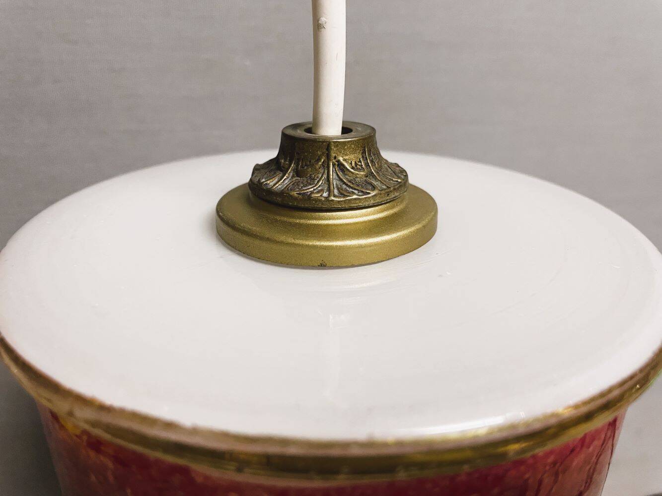 Hand Painted Glass Hanging Lamp