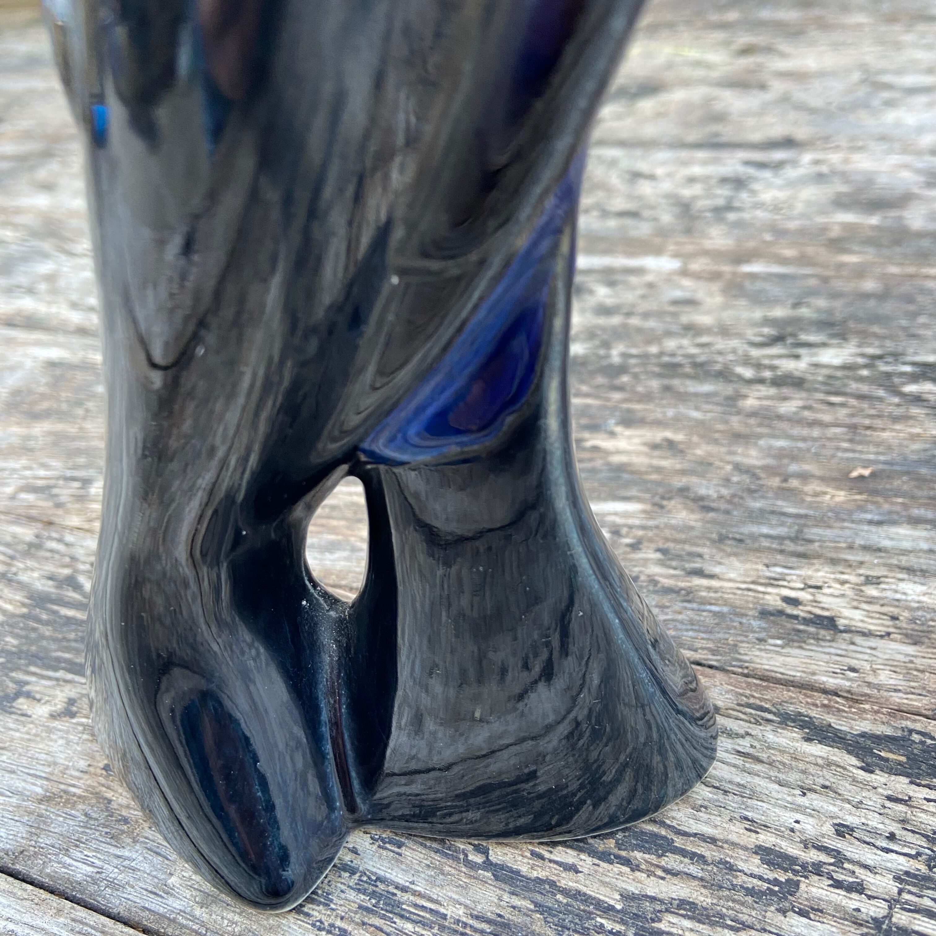 Vase form fish-glazed ceramic