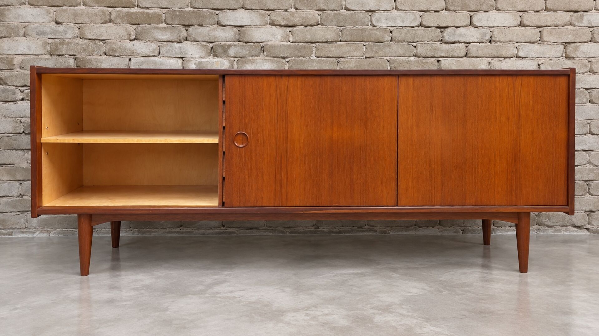 Large Scandinavian teak sideboard – 1960s