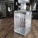 Vintage glass faceted glass whisky decanter diamond airtight cap