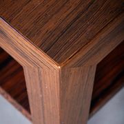 Side Table in Rosewood with Magazine Rack by Severin Hansen for Haslev Møbelsnedkeri, 1950s