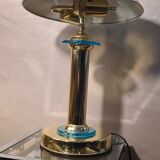 Lampe chrome et or 1980
