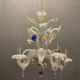 Italian harlequin chandelier in Venetian murano glass