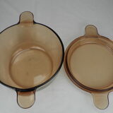 Ancienne cocotte plat ambré vision 2.5l