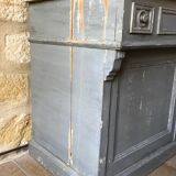 Antique bathroom furniture double sink marble top