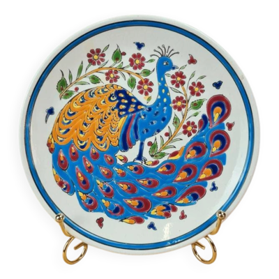 Assiette murale artisanale grecque P.R. Keramik peinte à la main