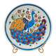 Hand-painted Greek artisan wall plate P.R. Keramik