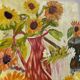 Tableau bouquet de fleurs tournesol