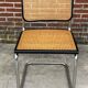 Suite de 4 chaises vintage modèle Cesca B32 en noir et chrome