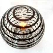 Pair of murano swirl glass table lamps, 1970s