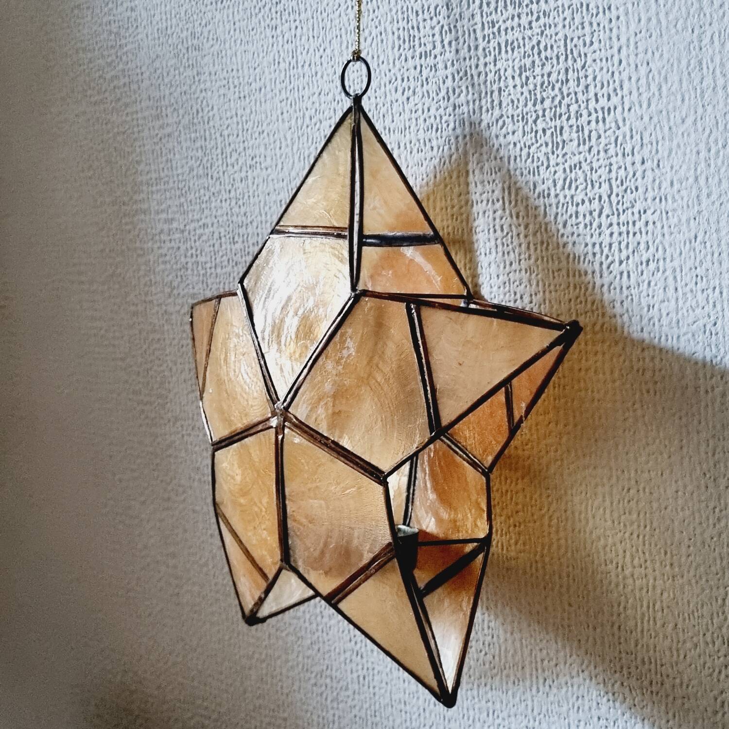 Villeroy&Boch mother-of-pearl and brass star candle holder