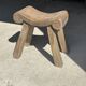 Four-legged stool in antique teak from Indonesia H 50 L 52