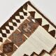 Tapis Kilim marron et crème 3x8, 86x252 cm