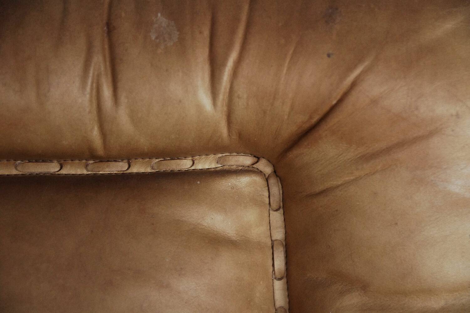 Vintage Mid-Century German Modern Leather Swivel Chairs by Carl Straub